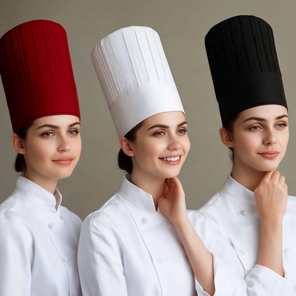 Chef’s toque hat in a professional kitchen