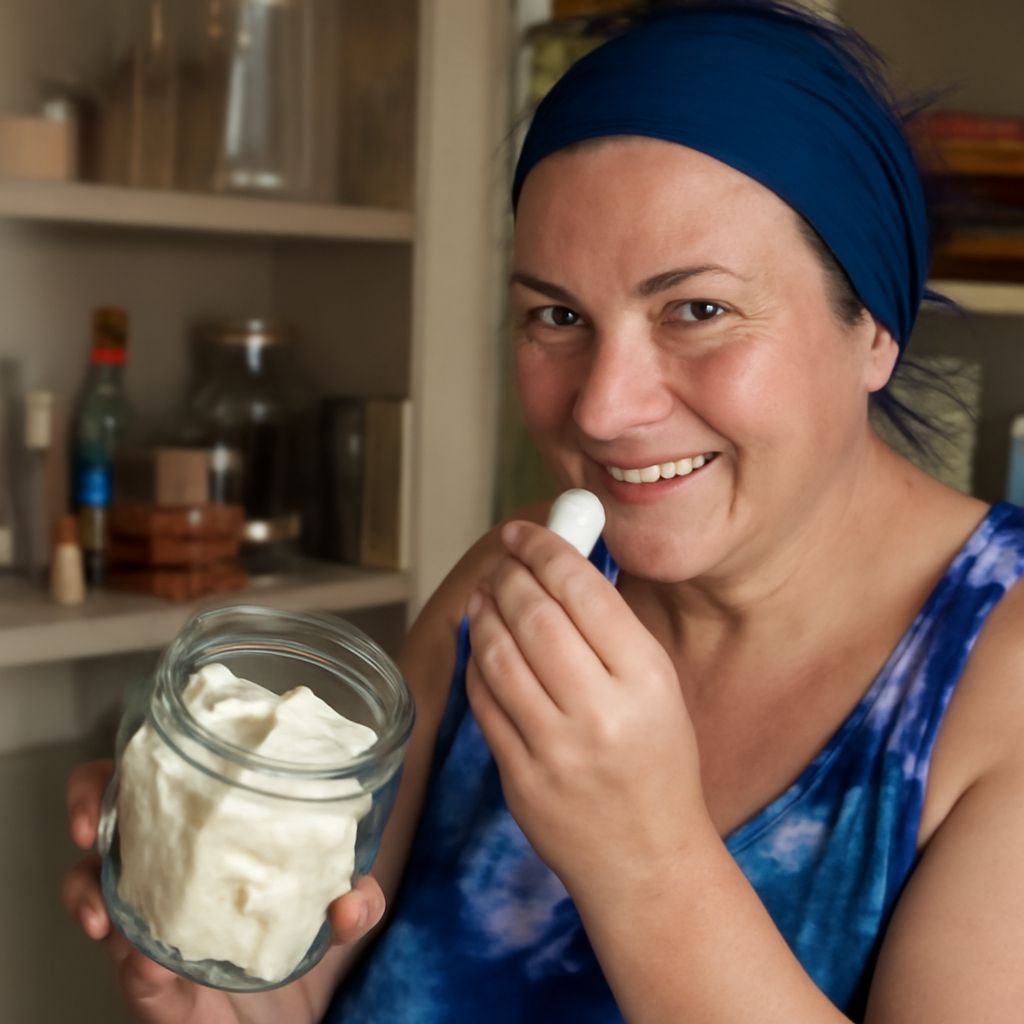 Homemade feta cheese cubes in brine showing a crumbly interior
