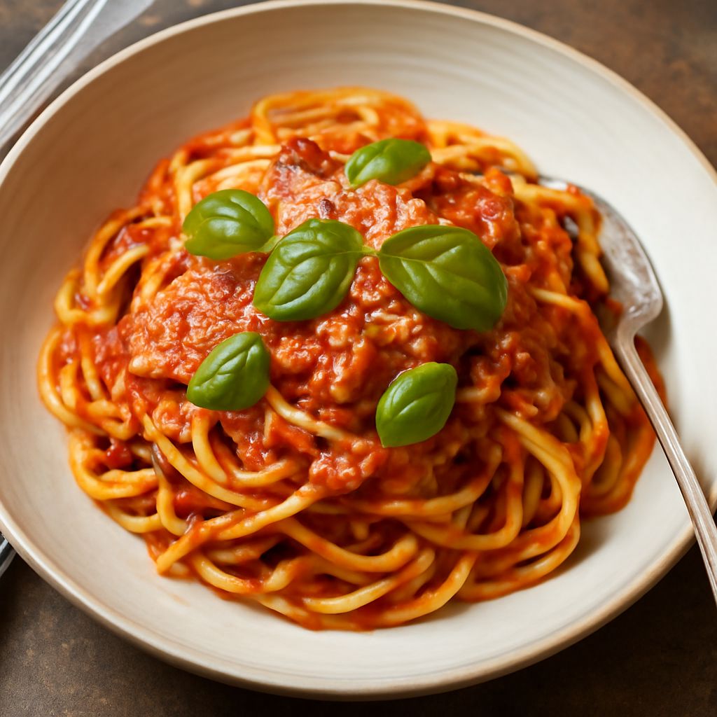 Assorted Italian pasta shapes beside matching sauces