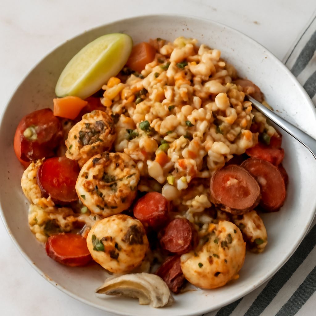 A Louisiana Mardi Gras spread with gumbo, jambalaya, king cake, and party sides
