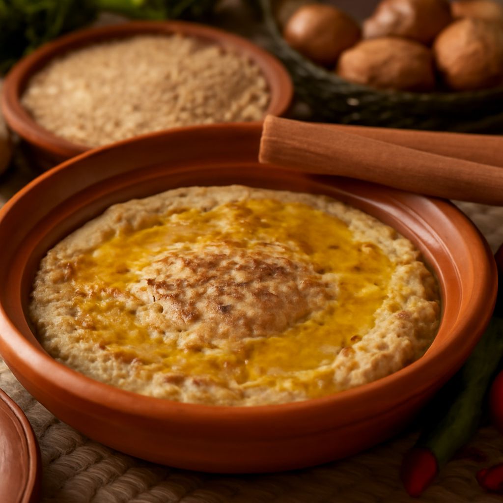 Kabsa, dates, and Arabic coffee served on a shared Saudi platter